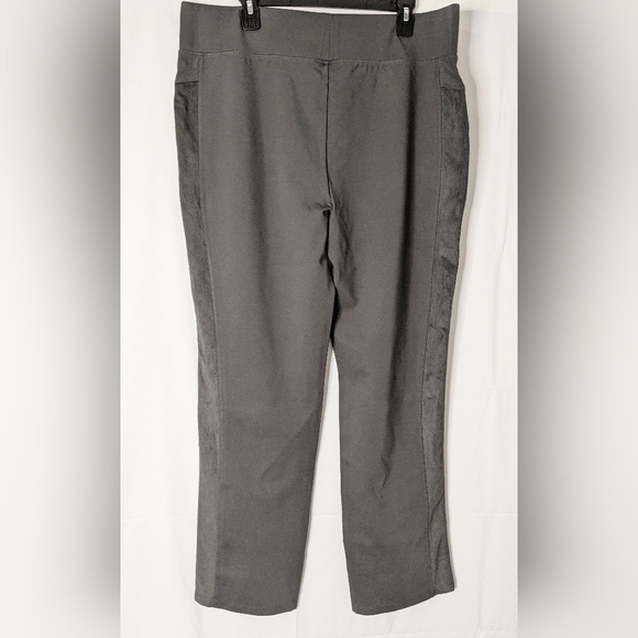 LOGO By Lori Goldstein Dark Gray Stretch Pull-on Pants Leggings Size XL EUC - Picture 2 of 6